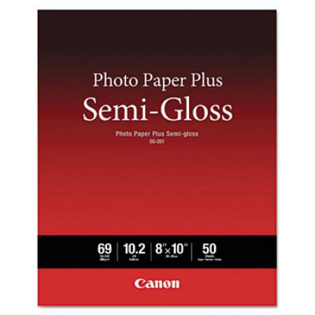 Canon Photo Paper Plus Semi-Gloss, 8 x 10, Semi-Gloss White, 50/Pack (1686B062)