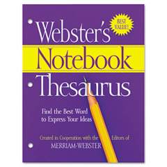 Merriam Webster Notebook Thesaurus, Three-Hole Punched, Paperback, 80 Pages (FSP0573)