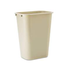 Rubbermaid Commercial Deskside Plastic Wastebasket, Rectangular, 10.25 gal, Beige (295700BG)