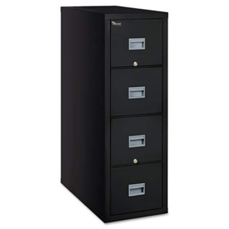 Patriot by FireKing Insulated Fire File, 1-Hour Fire Protection, 4 Letter-Size File Drawers, Black, 17.75" x 31.63" x 52.75" (4P1831CBL)