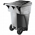 Brute Roll-Out Heavy-Duty Container, 95 gal, Polyethylene, Gray (9W22GY)