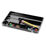 Officemate 9 Compartment Recycled Desk Drawer Organizer, Plastic, 14 x 9 x 1 1/8, Black (26032)
