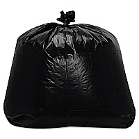 Low-Density Can Liners, 56 gal, 1.6 mil, 43" x 47", Black, Flat Pack, 100/Carton (ML4347X)