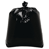 Low-Density Can Liners, 16 gal, 0.7 mil, 24" x 32", Black, Flat Pack, 500/Carton (ML2432)