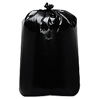 Low-Density Can Liners, 60 gal, 1.6 mil, 22" x 58", Black, Flat Pack, 100/Carton (ML3858X)