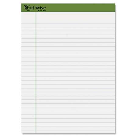 Earthwise by Ampad Recycled Writing Pad, Wide/Legal Rule, Politex Sand Headband, 40 White 8.5 x 11.75 Sheets, 4/Pack (40102)