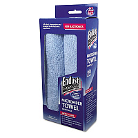 Extra-Large Microfiber Towels Twin-Pack, 15 x 15, Unscented, Blue, 2/Pack (11421)