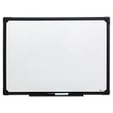 Universal Dry Erase Board, Melamine, 24 x 18, Black Frame (43630)