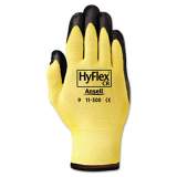 AnsellPro HyFlex Ultra Lightweight Assembly Gloves, Black/Yellow, Size 10, 12 Pairs (1150010)