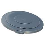 Rubbermaid Commercial Round Flat Top Lid, for 55 gal Round BRUTE Containers, 26.75" diameter, Gray (2654G)