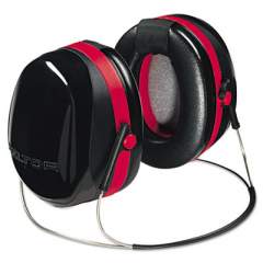 3M EAR Peltor OPTIME 105 Behind-The-Head Earmuffs, 29NRR, Red/Black (H10B)