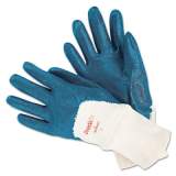 MCR Safety Predalite Nitrile Gloves, Cotton Lined, Blue/white, Large, 12 Pairs (9780L)