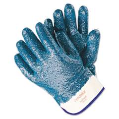 MCR Safety Predator Premium Nitrile-Coated Gloves, Blue/White, Large, 12 Pairs (9761R)