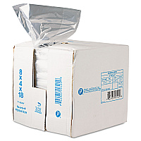 Food Bags, 2 gal, 8" x 4" x 18", Clear, 1,000/Carton (PB080418R)