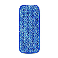 Microfiber Wall/Stair Wet Mopping Pad, 13.75 x 5.5 x 0.5, Blue (Q820BLU)