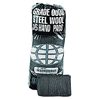 Industrial-Quality Steel Wool Hand Pads, #0000 Super Fine, Steel Gray, 16 Pads/Sleeve, 12 Sleeves/Carton (117000)
