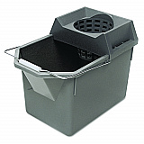 Pail/Strainer Combination, 15 qt, Steel Gray (6194STL)