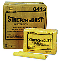 Stretch 'n Dust Cloths, 12.6 x 17, Yellow, 40/Pack, 10 Packs/Carton (0413)