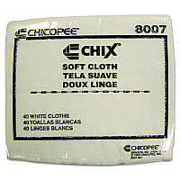 Soft Cloths, 13 x 15, White, 40/Pack, 30 Packs/Carton (8007)