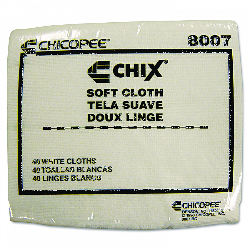Soft Cloths, 13 x 15, White, 40/Pack, 30 Packs/Carton (8007)