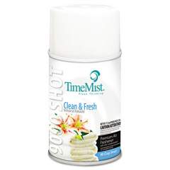TimeMist 9000 Shot Metered Air Freshener Refill, Clean N' Fresh, 7.5 oz Aerosol Spray, 4/Carton (1042637)