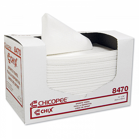 Sports Towels, 14 x 24, White, 100 Towels/Pack, 6 Packs/Carton (8470)