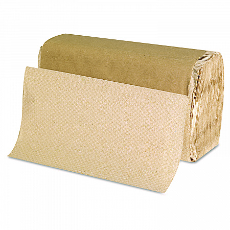 Singlefold Paper Towels, 9 x 9.45, Natural, 250/Pack, 16 Packs/Carton (1507)