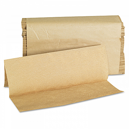 Folded Paper Towels, Multifold, 9 x 9.45, Natural, 250 Towels/Pack, 16 Packs/Carton (1508)
