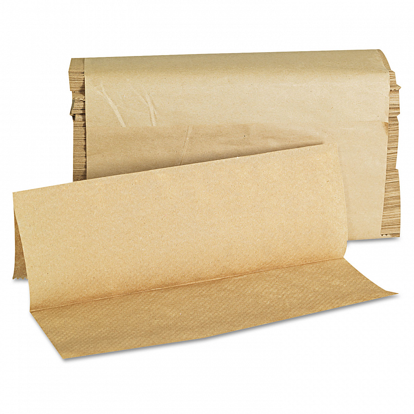 Folded Paper Towels, Multifold, 9 x 9.45, Natural, 250 Towels/Pack, 16 Packs/Carton (1508)