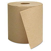Hardwound Roll Towels, 1-Ply, 8" x 800 ft, Brown, 6 Rolls/Carton (1825)