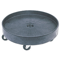 Brute Container Universal Drum Dolly, 500 lb Capacity, 24.38 x 7.13, Black (2650BLA)