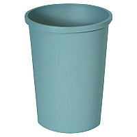 Untouchable Large Plastic Round Waste Receptacle, 11 gal, Plastic, Gray (2947GRA)