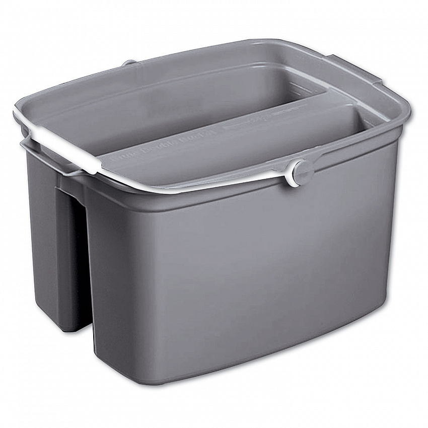 Double Utility Pail, 17 qt, Plastic, Gray (2617GRA)