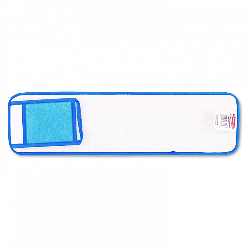 Microfiber Wet Mopping Pad, 24" Long, Split Nylon/Polyester Blend, Blue (Q411BLU)