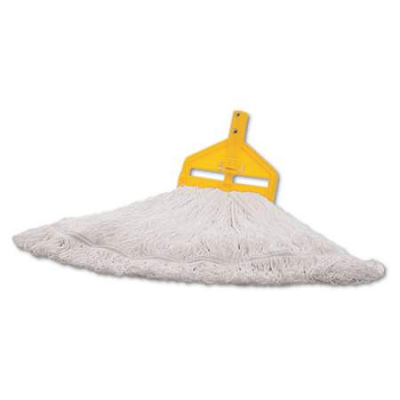 Rubbermaid Commercial Finish Mop Heads, Nylon, White, Large (T20106)