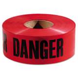 Empire Danger Barricade Tape, 3" x 1,000 ft, Red/Black, 8 Rolls/Carton (771004CT)