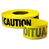 Empire Caution Barricade Tape, "Caution" Text, 3" x 1,000 ft, Yellow/Black (771001)