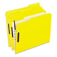 Pendaflex Colored Folders with Two Embossed Fasteners, 1/3-Cut Tabs, Letter Size, Yellow, 50/Box (21309)