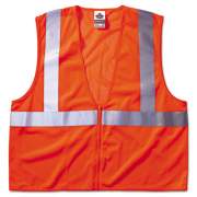ergodyne GloWear 8210Z Class 2 Economy Vest, Polyester Mesh, Zipper Closure, Orange, L/XL (21045)