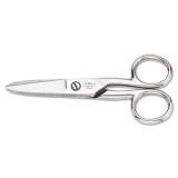 Klein Tools Electrician's Scissors 2100-5, Rounded Tip, 5.25" Long, Silver Straight Handle