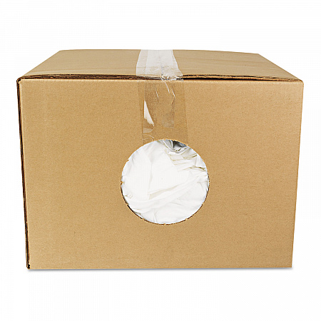 New Bleached White T-Shirt Rags, 25 Pounds/Bag (45525)