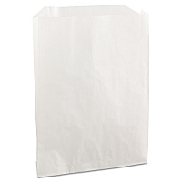 Grease-Resistant Single-Serve Bags, 6" x 0.75" x 7.25", White, 2,000 Bags/Carton (450019)