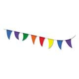 COSCO Strung Flags, Pennant, 30', Assorted Bright Colors (098182)