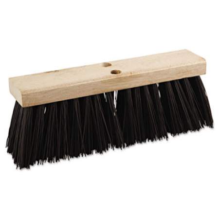 Boardwalk Street Broom Head, 6.25" Black Polypropylene Bristles, 16" Brush (73160)