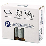 Low-Density Commercial Can Liners, 30 gal, 0.58 mil, 30" x 36", Clear, Interleaved Roll, 25 Bags/Roll, 10 Rolls/Carton (SL3036HVN)