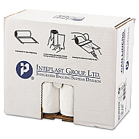Low-Density Commercial Can Liners, 30 gal, 0.7 mil, 30" x 36", White, Interleaved Roll, 25 Bags/Roll, 8 Rolls/Carton (SL3036XHW2)