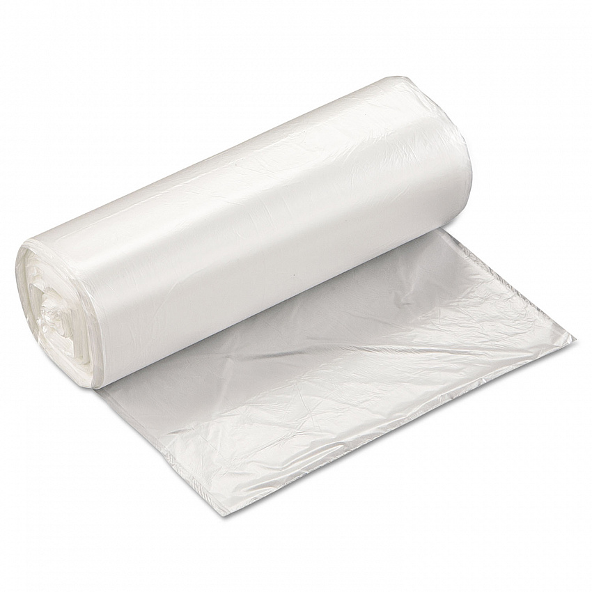 High-Density Commercial Can Liners, 16 gal, 5 mic, 24" x 33", Natural, Perforated Roll, 50 Bags/Roll, 20 Rolls/Carton (EC2433N)