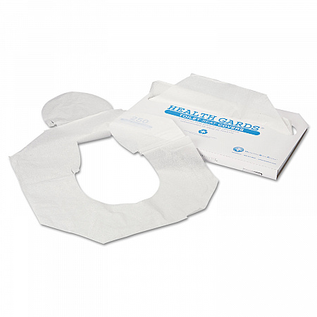 Health Gards Toilet Seat Covers, Half-Fold, 14.25 x 16.5, White, 250/Pack, 4 Packs/Carton (HG1000)