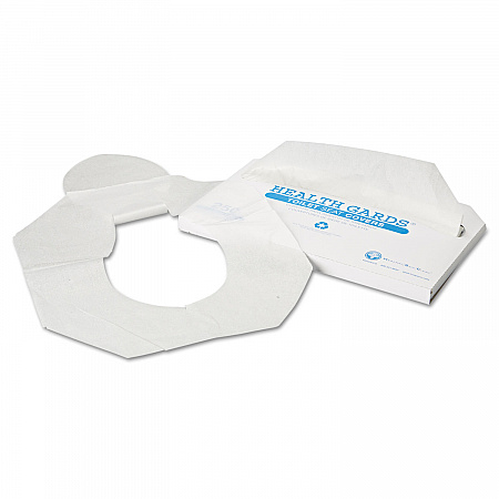 Health Gards Toilet Seat Covers, Half-Fold, 14.25 x 16.5, White, 250/Pack, 10 Boxes/Carton (HG2500)