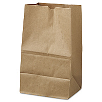 Grocery Paper Bags, 20# Squat Size, 40# Basis Weight, 8.13" x 5.88" x 12.5", Kraft, 500/Bundle (GK20S500)